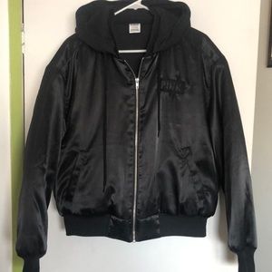 Pink’s black “Love Pink’” bomber jacket